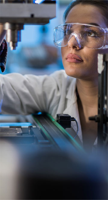 a woman working in laboratory